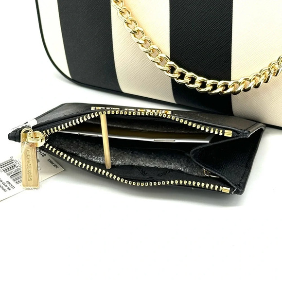 Michael Kors Large EW Zip Chain Xbody Crossbody Bag & TZ Coinpouch w/ID Black - Picture 14 of 15